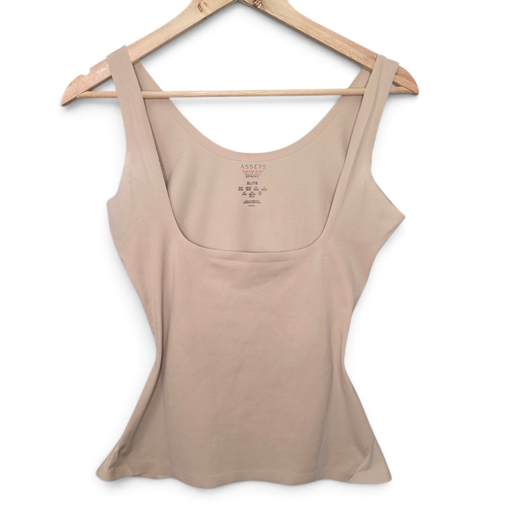 SPANX Assets Womens XL Red Hot Label Scoop Neck Shaper Camisole Top Tan Nude